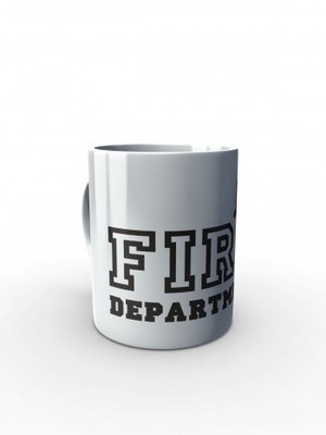 Bílý hrnek FIRE Department