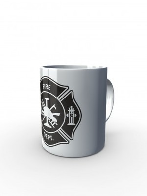 Bílý hrnek FIRE DEPT