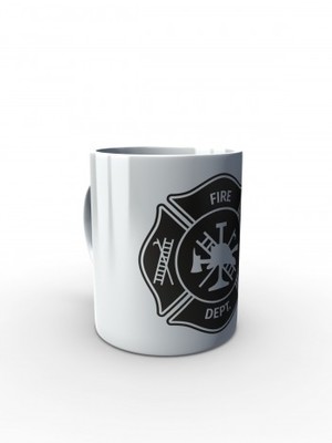 Bílý hrnek FIRE DEPT