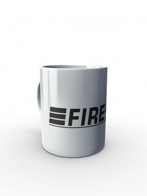 Bílý hrnek FIRE