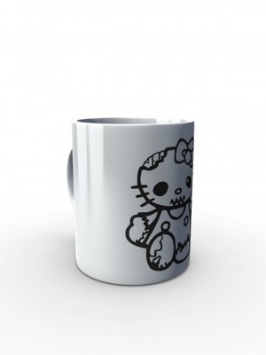Bílý hrnek Hello Kitty Zombie