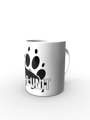 Bílý hrnek K9 UNIT - tlapa