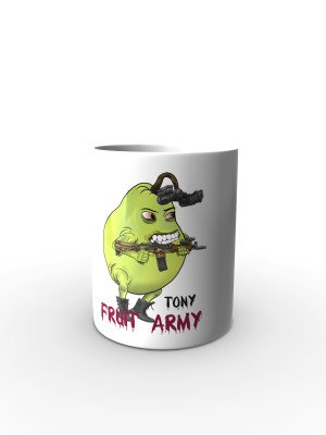 Bílý hrnek Tony - Fruit army