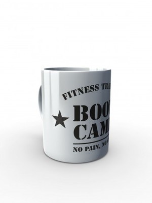 Bílý hrnek U.S. ARMY BOOT CAMP FITNESS TRAINING