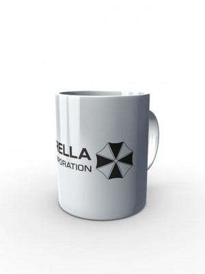 Bílý hrnek Umbrella Corporation Line