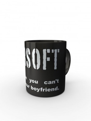 Černý hrnek AIRSOFT Because you can't shoot your boyfriend