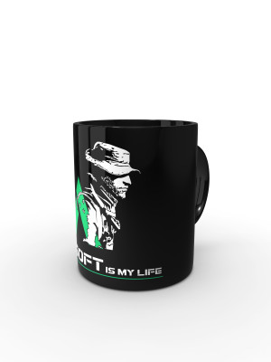 Černý hrnek AIRSOFT is my life