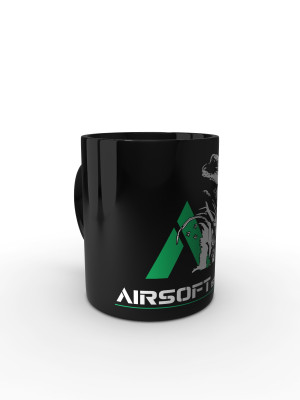 Černý hrnek AIRSOFT is my life