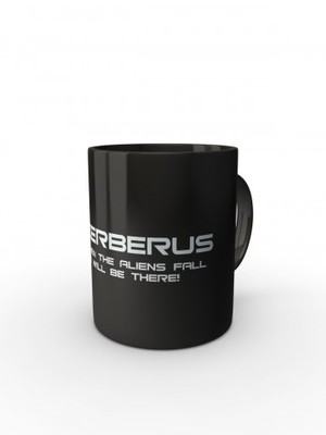 Černý hrnek CERBERUS