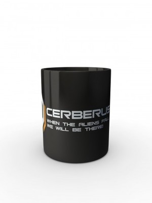 Černý hrnek CERBERUS
