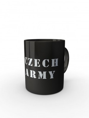 Černý hrnek Czech Army Lion