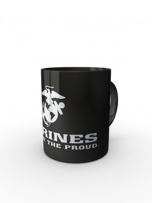 Černý hrnek EGA Marines The Few The Proud