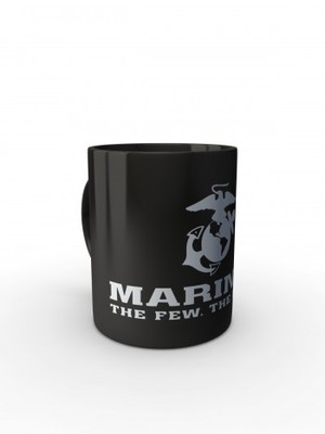 Černý hrnek EGA Marines The Few The Proud