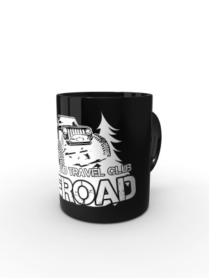 Černý hrnek Friendly and travel club