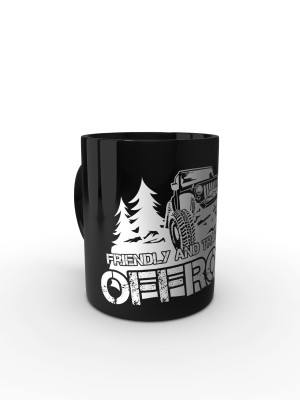 Černý hrnek Friendly and travel club