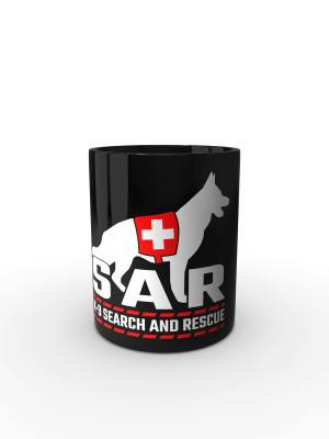 Černý hrnek K9 - SAR