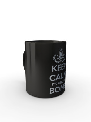 Černý hrnek KEEP CALM IT'S ONLY A BOMB