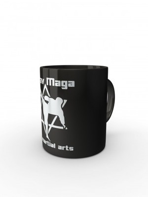 Černý hrnek Krav Maga IDF martial arts