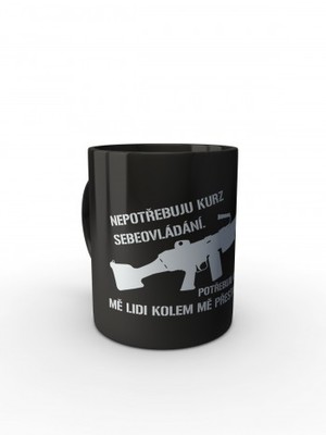 Černý hrnek KURZ SEBEOVLÁDÁNÍ M249