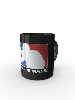 Černý hrnek Major League Infidel