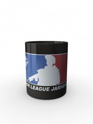 Černý hrnek Major League Jarhead
