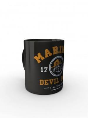 Černý hrnek Marines Devil Dogs