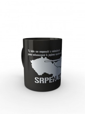 Čern&yacute; hrnek SRPEN 1968