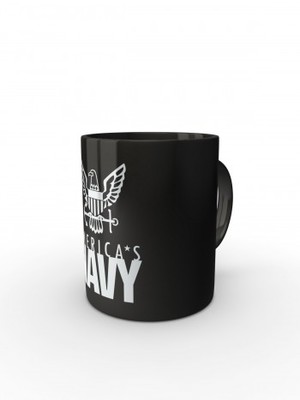 Černý hrnek U.S. NAVY Americas Navy Eagle