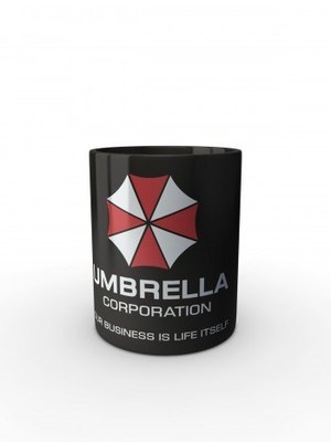 Černý hrnek Umbrella Corporation