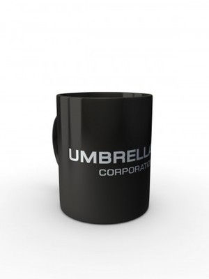 Černý hrnek Umbrella Corporation Line