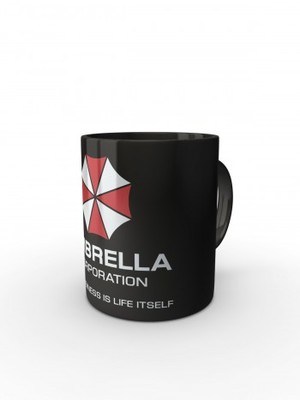 Černý hrnek Umbrella Corporation