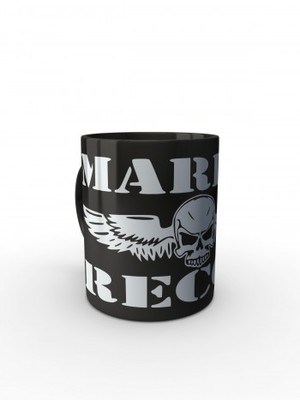 Černý hrnek USMC Marine Recon