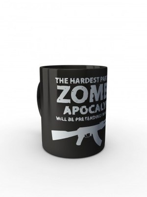 Černý hrnek Zombie Apocalypse Kalashnikov AKM