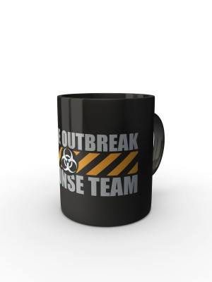 Černý hrnek Zombie Outbreak Response Team