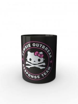 Černý hrnek Zombie Outbreak Response Team Hello Zombie