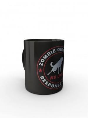 Černý hrnek Zombie Outbreak Response Team K9 Unit