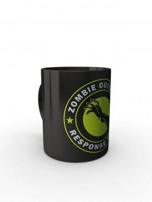 Černý hrnek Zombie Outbreak Response Team Zombie Hand