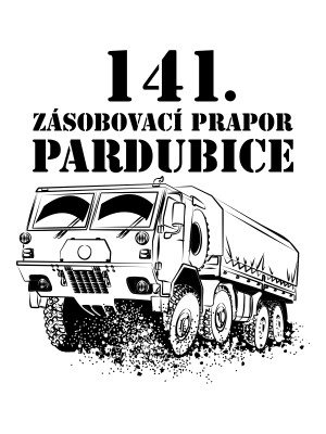Dámská mikina s kapucí 141. zásobovací prapor (Pardubice) - T815 8x8