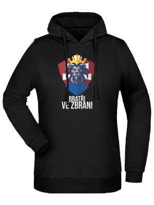 Dámská mikina s kapucí Bratři ve zbrani (merch Tankista)