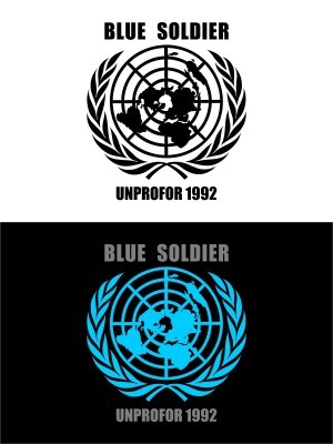 Dámská mikina s kapucí UNPROFOR - BLUE SOLDIER 1992