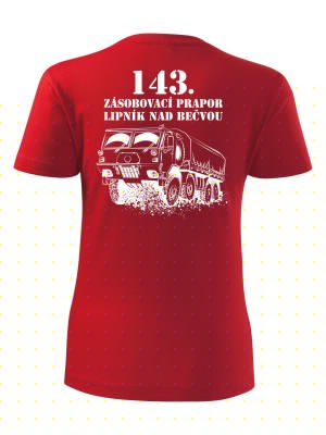 Dámské tričko 143. zásobovací prapor (Lipník nad Bečvou) - T815 8x8