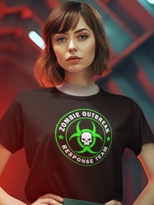 Dámské tričko Zombie Outbreak Response Team Skull