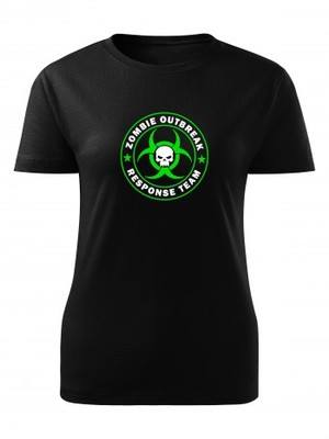 Dámské tričko Zombie Outbreak Response Team Skull