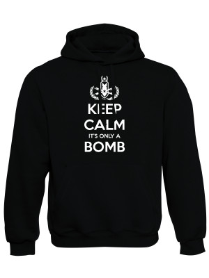 Mikina s kapucí KEEP CALM IT'S ONLY A BOMB