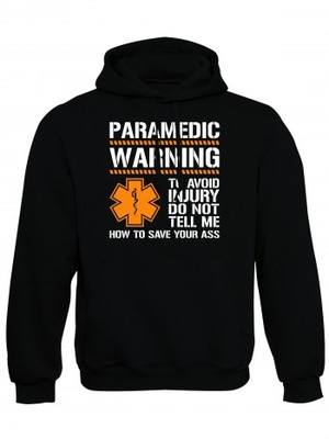 Mikina s kapucí PARAMEDIC WARNING