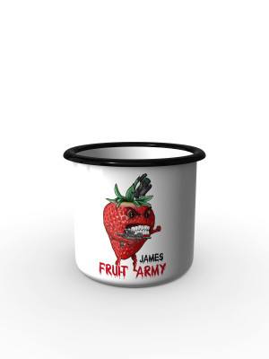 Plechový hrnek James - Fruit army