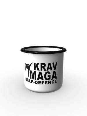 Plechový hrnek Krav Maga - self defence fighter