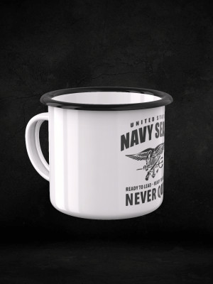 Plechový hrnek United States NAVY SEALS Never Quit
