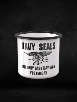 Plechový hrnek United States NAVY SEALS The Only Easy Day Was Yesterday