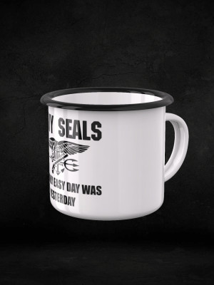 Plechový hrnek United States NAVY SEALS The Only Easy Day Was Yesterday